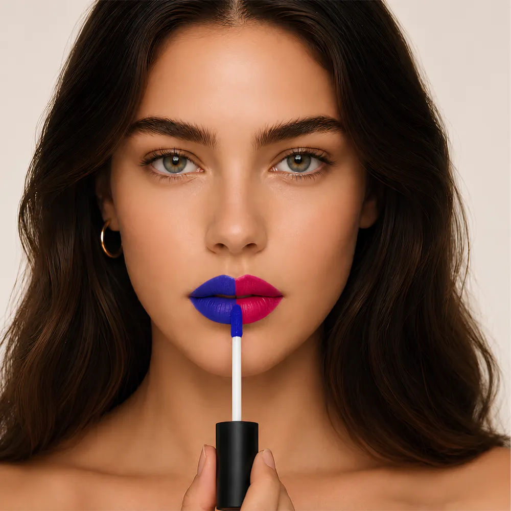 QWON Lip Stain uygulaması ve dudaktaki renk görünümü
